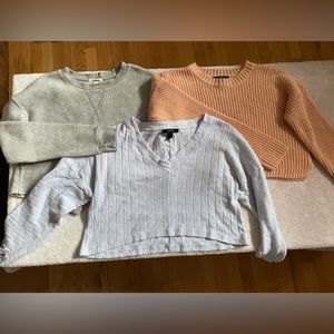 Bundle of cropped sweaters